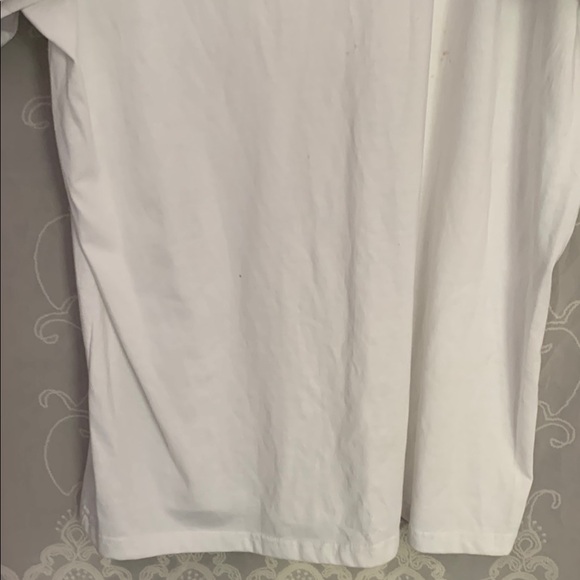 Classic White Tee with Pink Accents - Picture 6 of 6